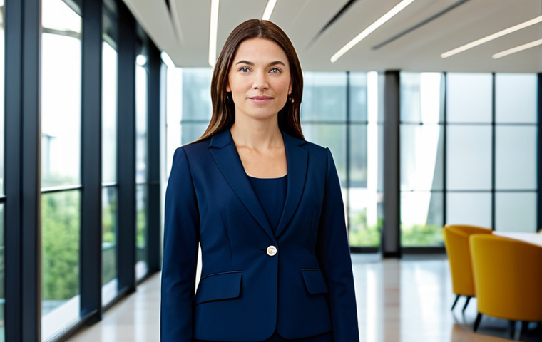 사이버 보안 자동화 도구의 사용자 액세스 관리 - **

A professional businesswoman in a modest navy blue business suit, standing confidently in a brig...