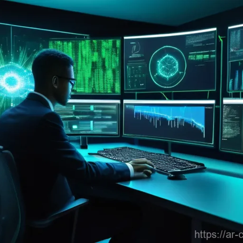 사이버 보안 자동화 도구와 시스템 통합 - **Prompt 1: The Dawn of Automated Cybersecurity: Human & Machine Synergy**
    "A visually striking,...