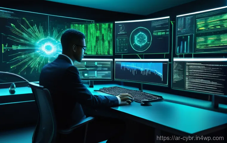 사이버 보안 자동화 도구와 시스템 통합 - **Prompt 1: The Dawn of Automated Cybersecurity: Human & Machine Synergy**
    "A visually striking,...