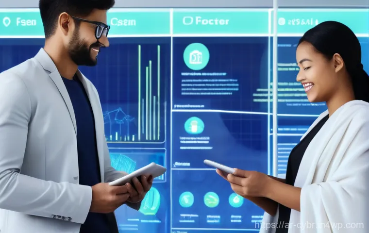 사이버 보안 자동화 도구의 금융 부문 적용 - **Prompt:** "A vibrant and secure digital financial landscape. The scene features abstract, glowing ...