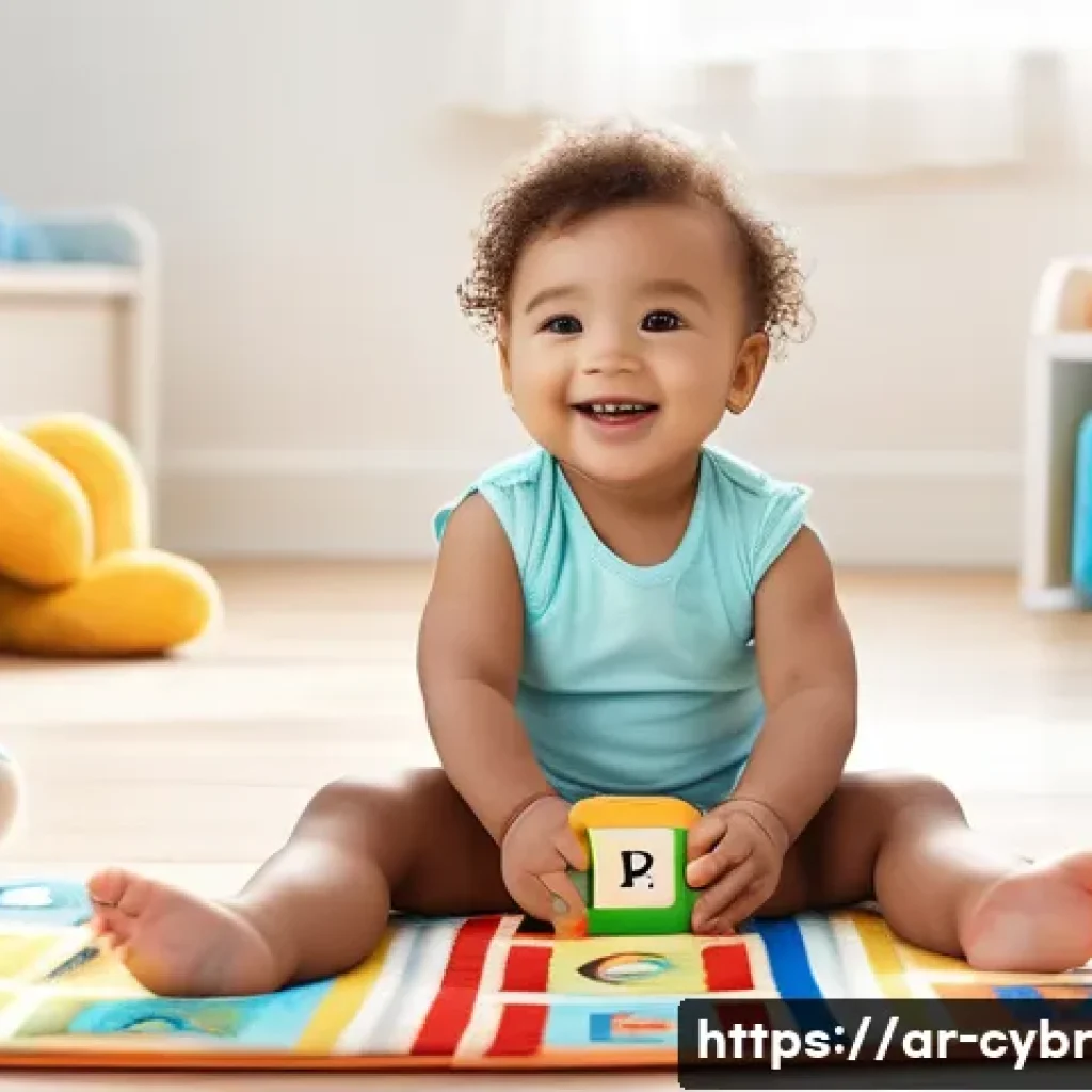 사이버 보안 자동화 도구의 운영 비용 절감 - **A young child, approximately 2 years old, wearing a clean diaper, sitting on a brightly colored pl...