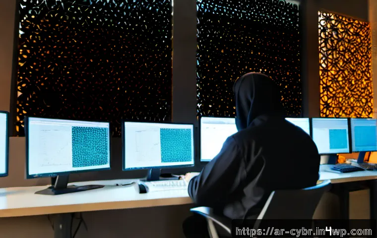 사이버 보안 자동화 도구의 한계 - Photorealistic cybersecurity operations room in a modern Gulf-region office, an Arab security analys...